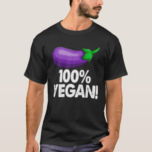 100% Vegan S Funny Eggpflanze Gemüsepflanzen T-Shi T-Shirt