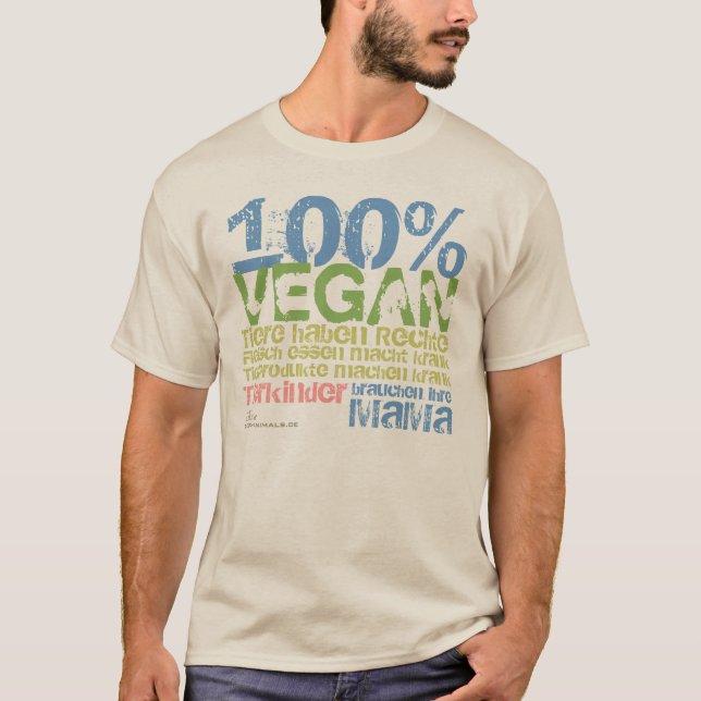 100% VEGAN -/- T-Shirt (Vorderseite)