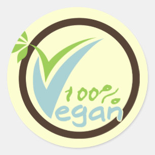 100 % Vegane Aufkleber