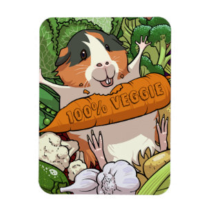 100% Veggie Happy Guinea Schweinefleisch mit Karot Magnet
