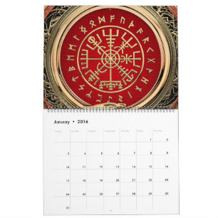[100] Vegvisir - Viking Gold Magic Runic Compass Kalender