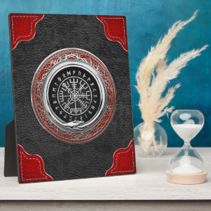 [100] Vegvisir - Viking Silver Magic Runic Compass Fotoplatte