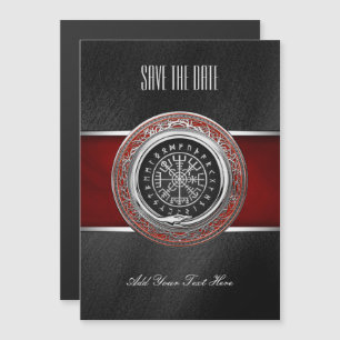 [100] Vegvisir - Viking Silver Magic Runic Compass Magneteinladung