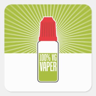 100 % VG QUADRATISCHER AUFKLEBER