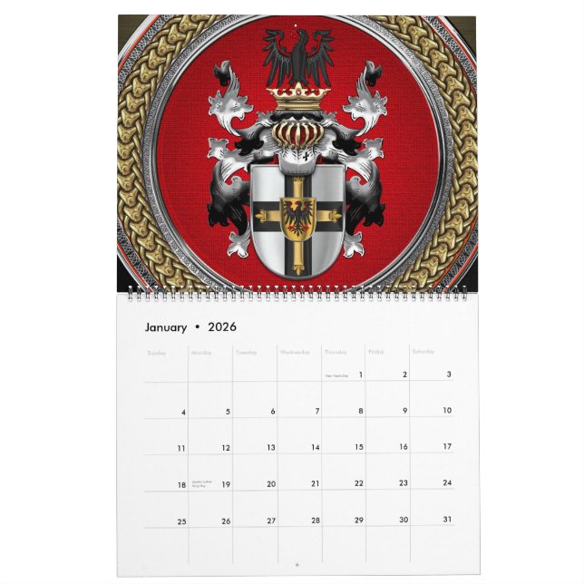 [100] Wappen-Teutonenkappe Kalender (Jan 2026)