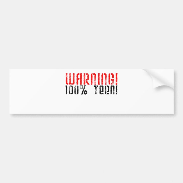 100% warnen jugendlich autoaufkleber (Vorne)