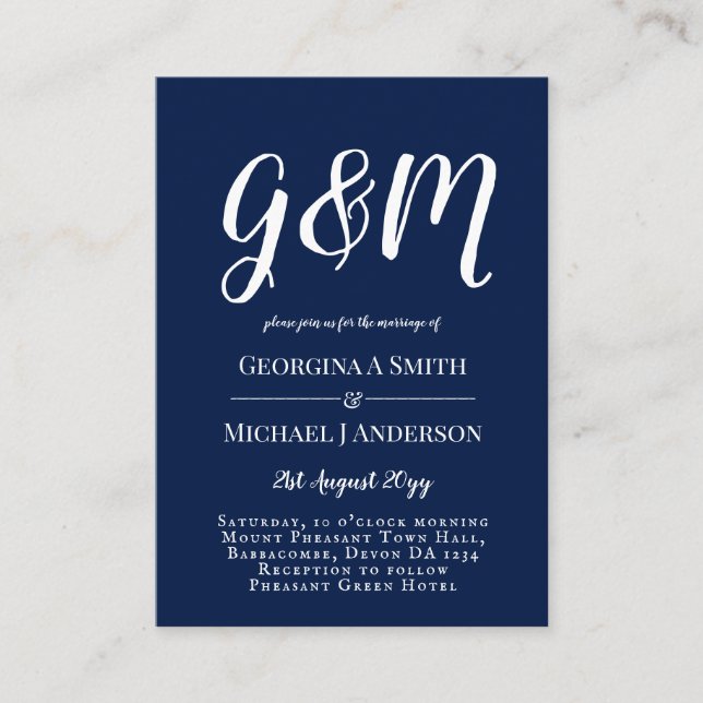 100 x Budget FOTO Hochzeitseinladungen mit ENVL. Hinweiskarte (Vorderseite)