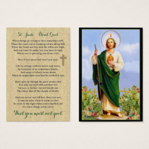 100 x St Jude Don't Quit Gebetskarte Pocket Sized
