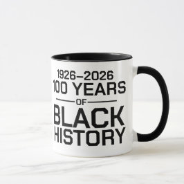 100 Years of Black History Typography Tasse