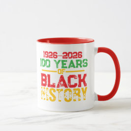 100 Years of Black History Typography Tasse