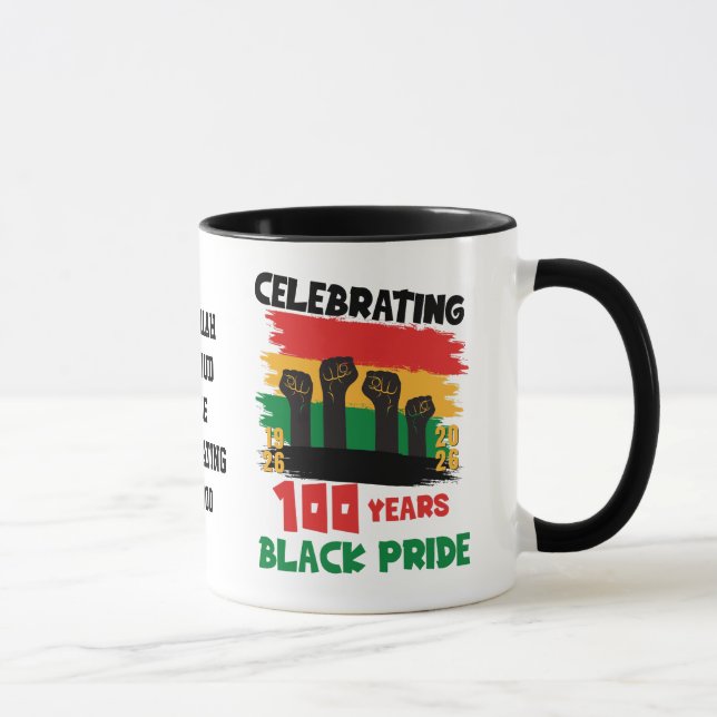 100 Years Souvenir Centennial Black History Month Tasse (Rechts)