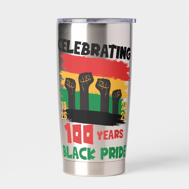 100 Years Souvenir Centennial Black History Month Thermobecher (Links)