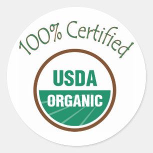 100 % zertifizierte USDA Bio Stickers