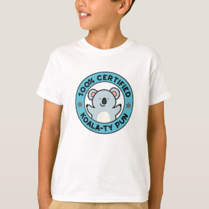 100% zertifizierter Koala-ty Pun lustiger Koala-Wo T-Shirt
