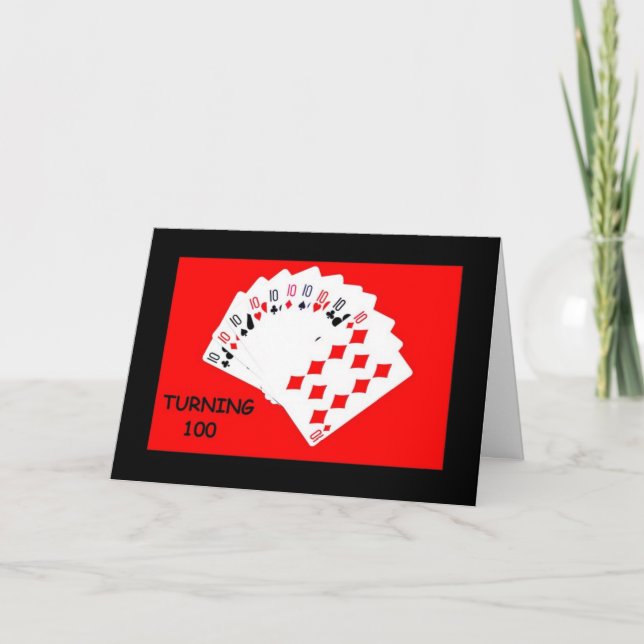 100 zu drehen ist ein großes Geschäft! Geburtskart Karte (Vorderseite)