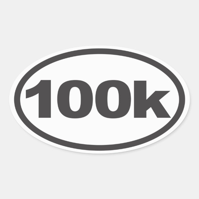 100K Ultra Oval Running Decal Ovaler Aufkleber (Vorderseite)