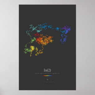 100k Ziffern des natürlichen Logarithmus von 2 (du Poster