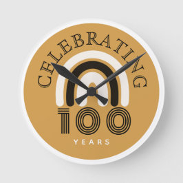 100th Anniversary Modern Design Runde Wanduhr