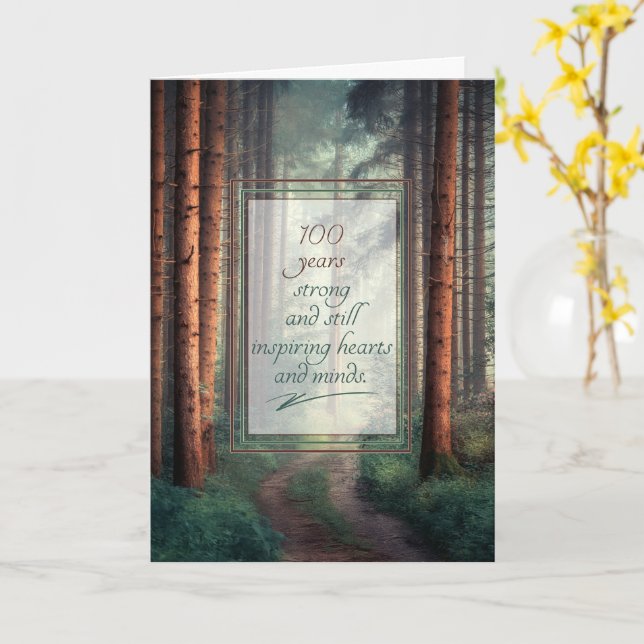 100th Birthday and Still Inspiring Hearts and Mind Karte (Gelbe Blume)