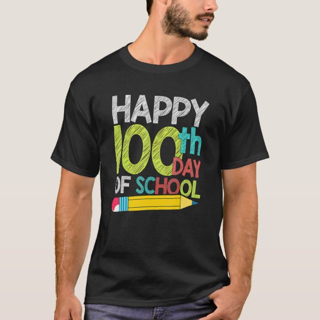 100th Day Gift Student Kids Happy 100 Days Of Scho T-Shirt (Vorderseite)