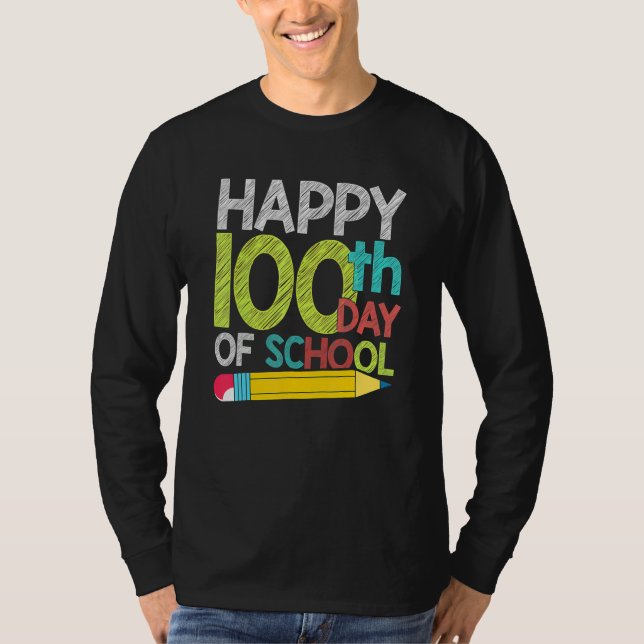 100th Day Gift Student Kids Happy 100 Days Of Scho T-Shirt (Vorderseite)