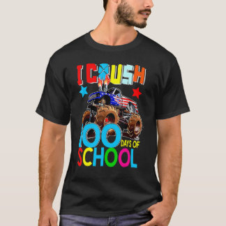 100th Day I Crush 100 Days Of School Monster Truck T-Shirt