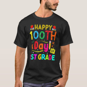 100th Day of 1st Grade for Girls Boys 100 Days T-Shirt