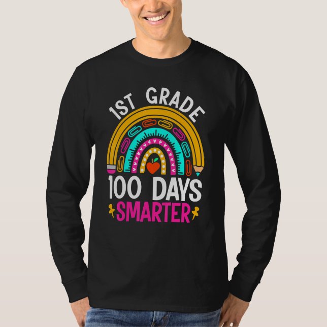100th Day Of 1st Grade Teacher Kids 100 Days Smart T-Shirt (Vorderseite)