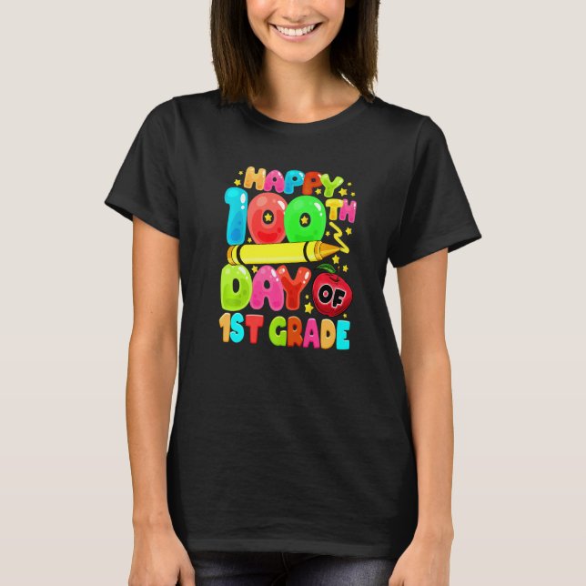 100th Day of 1st Grade Teachers Kids Child 100 Day T-Shirt (Vorderseite)