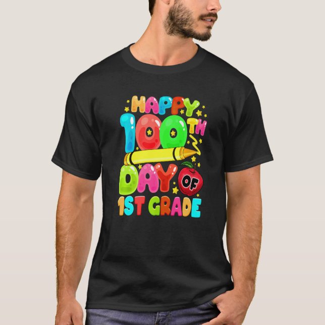 100th Day of 1st Grade Teachers Kids Child 100 Day T-Shirt (Vorderseite)