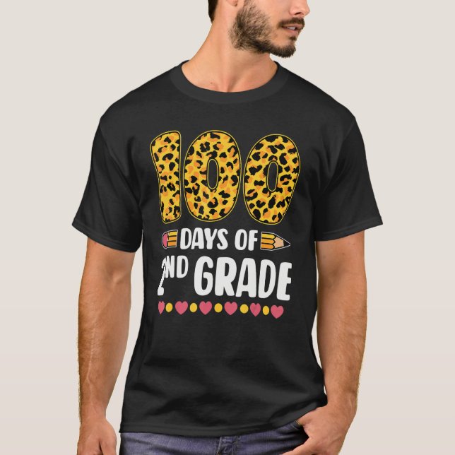 100th Day Of 2nd Grade Teachers 100 Days Of School T-Shirt (Vorderseite)