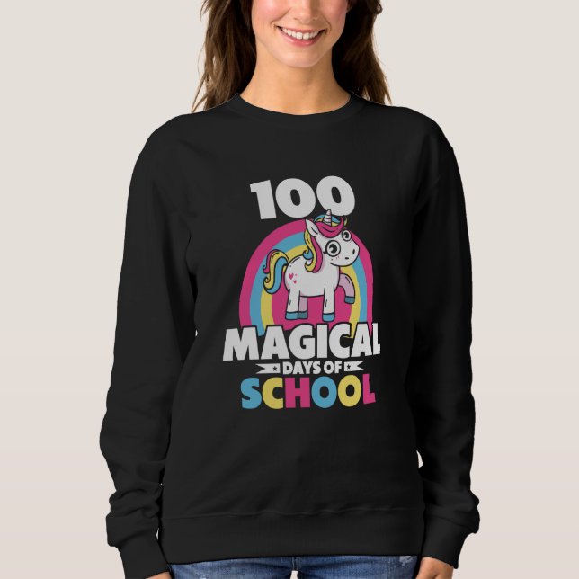 100th Day of Kindergarten Happy 100th Day Of Schoo Sweatshirt (Vorderseite)