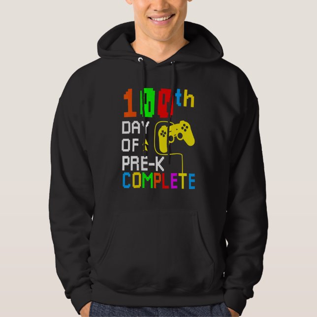 100th Day of Pre-K Complete Video Game 100 Days Gi Hoodie (Vorderseite)
