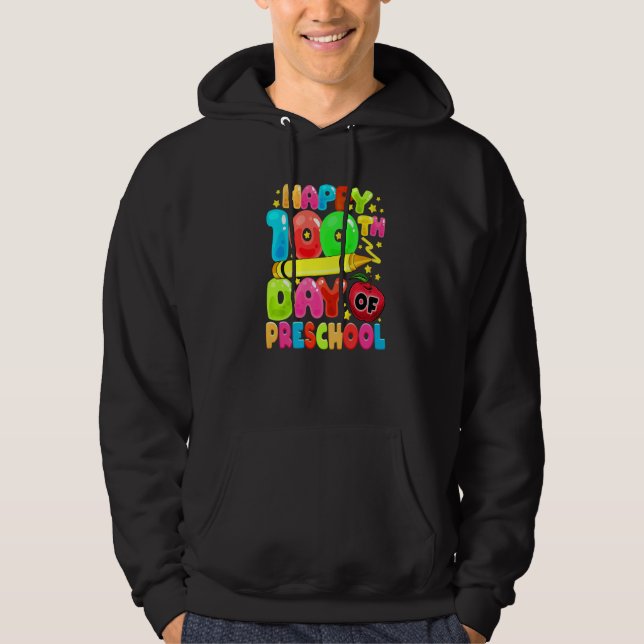 100th Day of Preschool Teachers Kids Child 100 Day Hoodie (Vorderseite)