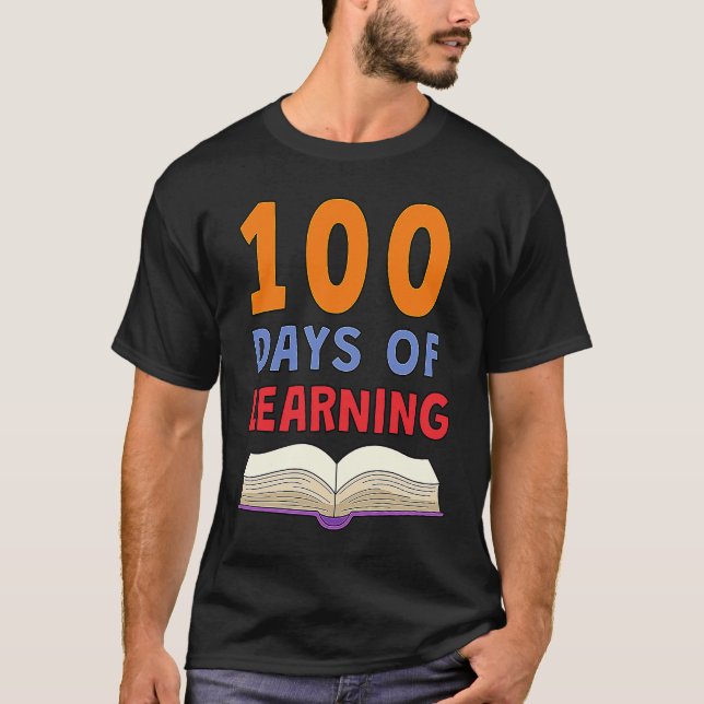 100th Day of School 100 Days of Learning Smarter T T-Shirt (Vorderseite)