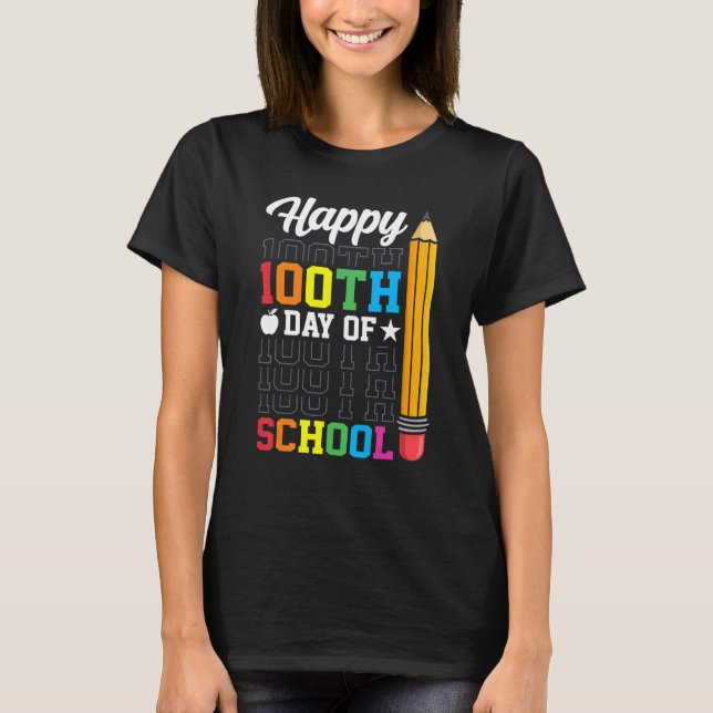 100th Day of School 100 Days Of School Girl T-Shirt (Vorderseite)