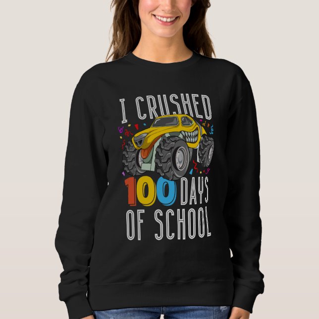 100th Day of School 100 Days of School Monster Tru Sweatshirt (Vorderseite)