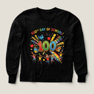 100th Day of School Colorful Celebration Design –