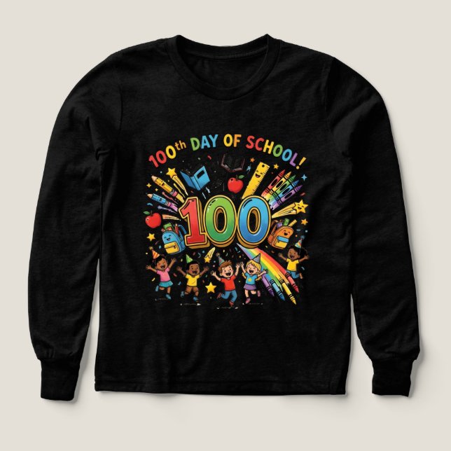 100th Day of School Colorful Celebration Design –  (Design Vorderseite)