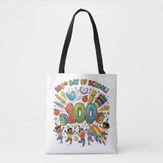 100th Day of School Colorful Celebration Design –