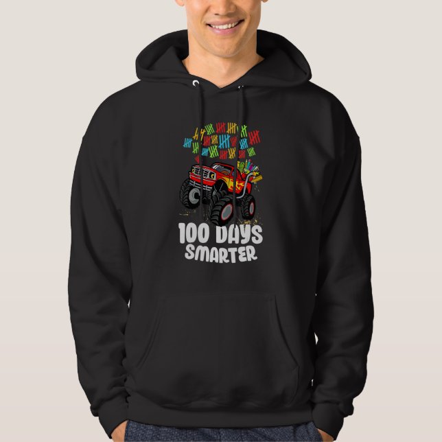 100th Day Of School Monster Truck 100 Smarter_2 Hoodie (Vorderseite)
