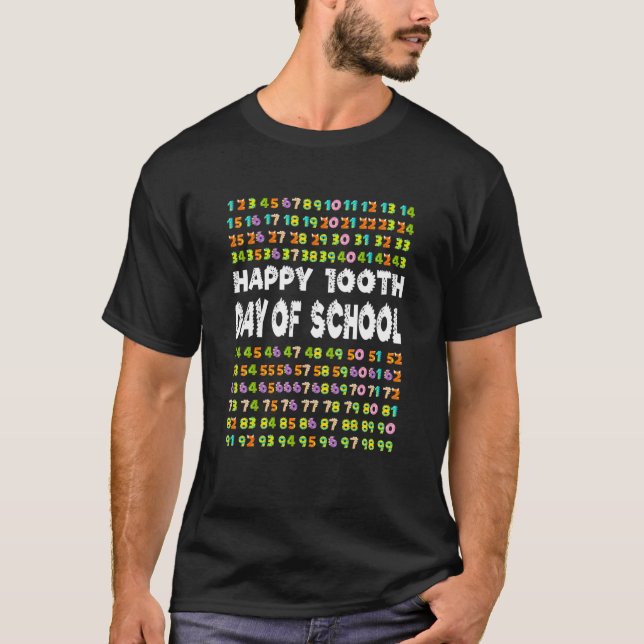 100th Day of School Teacher 100 Days Dinosaur Math T-Shirt (Vorderseite)