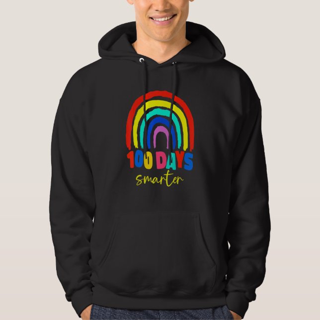 100th Day Of School Teacher 100 Days Smarter Boho  Hoodie (Vorderseite)