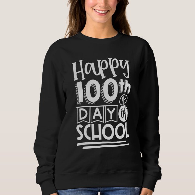 100th day of school teacher 100 days smarter boho  sweatshirt (Vorderseite)