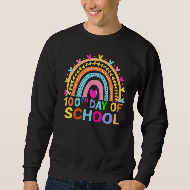 100th Day Of School Teacher 100 Days Smarter Boho  Sweatshirt (Vorderseite)