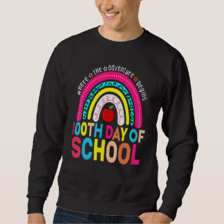 100th Day Of School Teacher 100 Days Smarter Leopa Sweatshirt