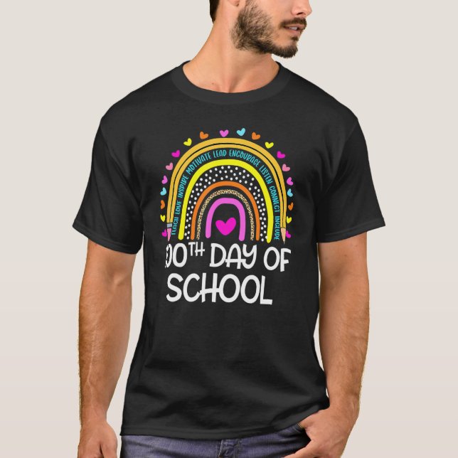 100th Day Of School Teacher  100 Days Smarter Rain T-Shirt (Vorderseite)