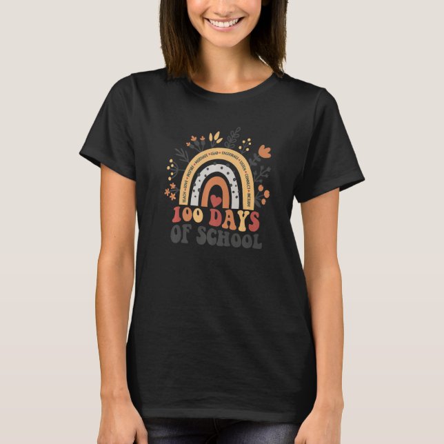 100th Day Of School Teacher  100 Days Smarter Rain T-Shirt (Vorderseite)