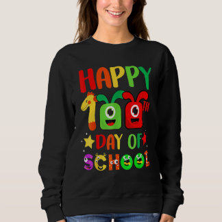 100th Day Of School Teacher 100 Days Smarter Rainb Sweatshirt