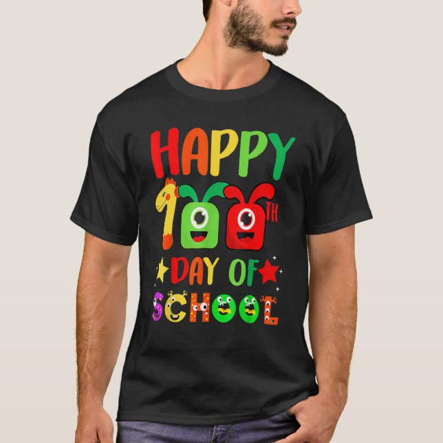 100th Day Of School Teacher 100 Days Smarter Rainb T-Shirt (Vorderseite)